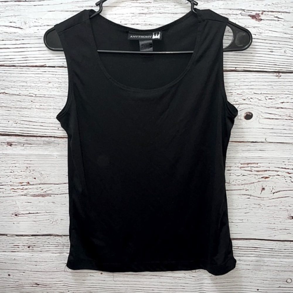 Antthony Black Casual Tank Top